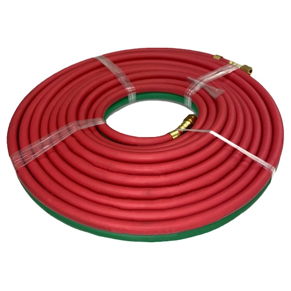 Blue Demon TWIN GAS WELDING HOSE, GRADE R, 3/16 IN X 100 FT, BB FITTINGS BDGH-R316-100BB - main